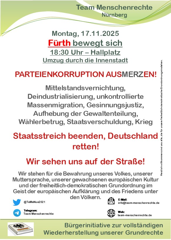 Einladung zur Montagsdemo